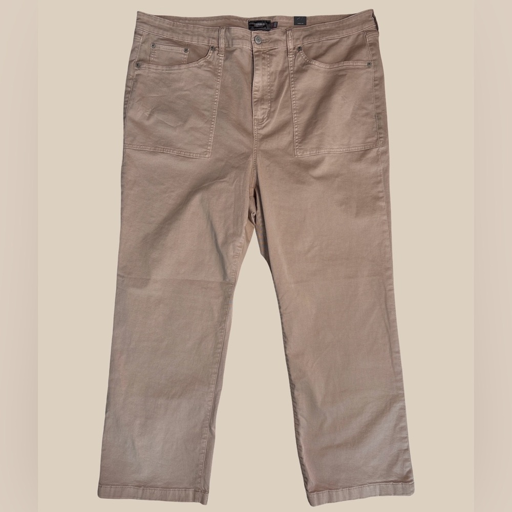 Torrid Women’s Tan Straight Utility Pant SZ 22R